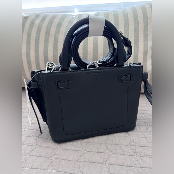 NWT Michael Kors Hamilton Legacy Small Leather Belted Satchel Black - Picture 8 of 11